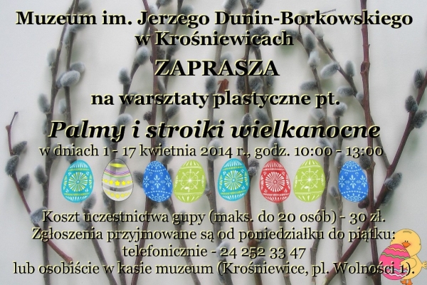 plakat warsztaty wielkanocne 2014