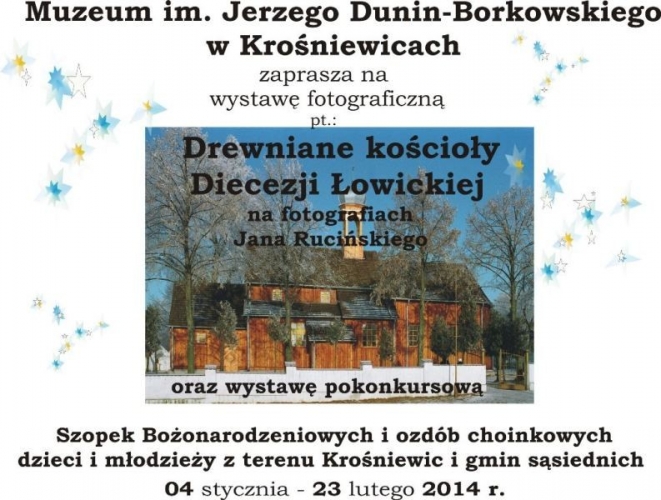 plakat koscioly drewniane diecezji lowickiej